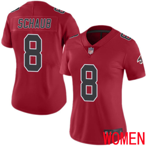 Atlanta Falcons Limited Red Women Matt Schaub Jersey NFL Football #8 Rush Vapor Untouchable